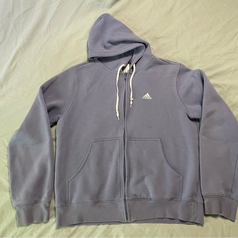 VINTAGE Adidas purple zip-up hoodie